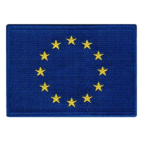 Cypress Collectibles - European Union Flag Patch - Premium Embroidered Appliqué - European Country Iron On Patches - Dimensions: 3.5