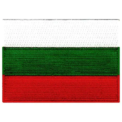 Cypress Collectibles - Bulgaria Flag Patch - Premium Embroidered Appliqué - European Country Iron On Patches - Dimensions: 3.5