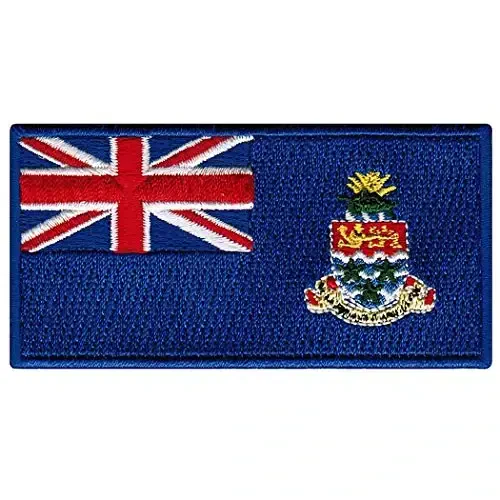 Cypress Collectibles - Cayman Islands Flag Patch - Premium Embroidered Appliqué - Carribean Country Iron On Patches - Dimensions: 3.5