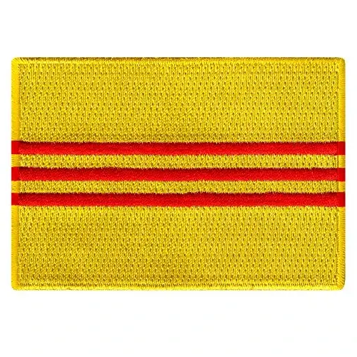 Cypress Collectibles - South Vietnam Flag Patch - Premium Embroidered Appliqué - Asian Country Iron On Patches - Dimensions: 3.5