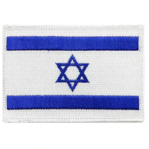 Cypress Collectibles - Israel Flag Patch - Premium Embroidered Appliqué - Middle Eastern Country Iron On Patches - Dimensions: 3.5