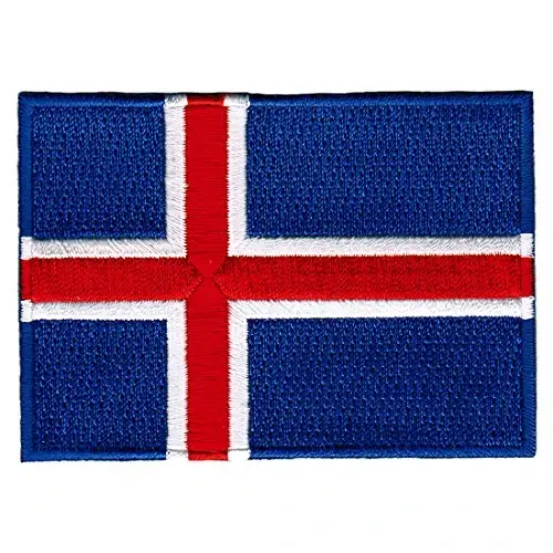 Cypress Collectibles - Iceland Flag Patch - Embroidered Appliqué - European Country Iron On Patches - Dimensions: 3.5