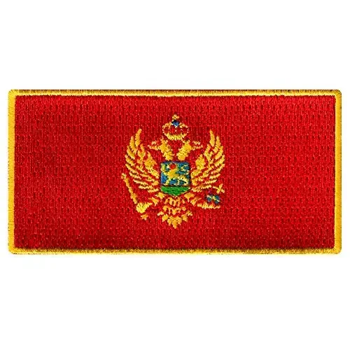 Cypress Collectibles - Montenegro Flag Patch - Embroidered Appliqué - European Country Iron On Patches - Dimensions: 3.5