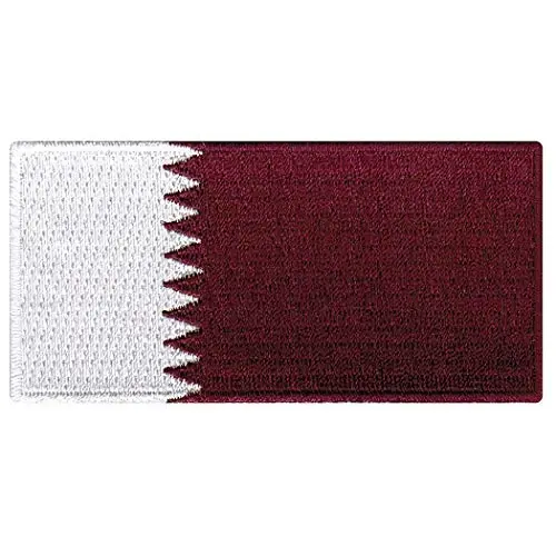 Cypress Collectibles - Qatar Flag Patch - Premium Embroidered Appliqué - Middle Eastern Country Iron On Patches - Dimensions: 3.5
