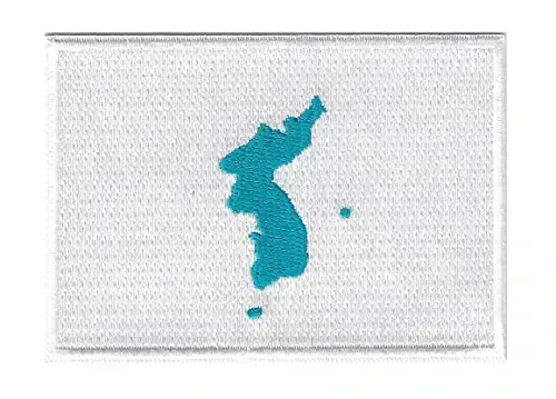 Cypress Collectibles - Korea Unified Flag Patch - Premium Embroidered Appliqué - Asian Country Iron On Patches - Dimensions: 3.5
