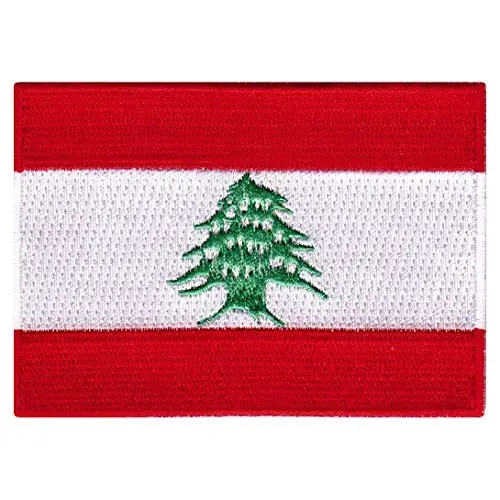 Cypress Collectibles - Lebanon Flag Patch - Premium Embroidered Appliqué - Middle Eastern Country Iron On Patches - Dimensions: 3.5