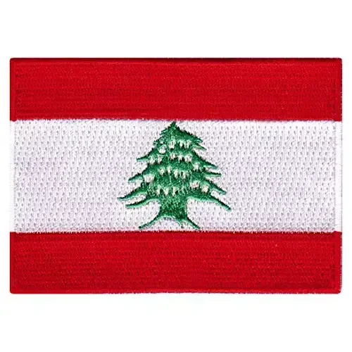 Cypress Collectibles - Lebanon Flag Patch - Premium Embroidered Appliqué - Middle Eastern Country Iron On Patches - Dimensions: 3.5