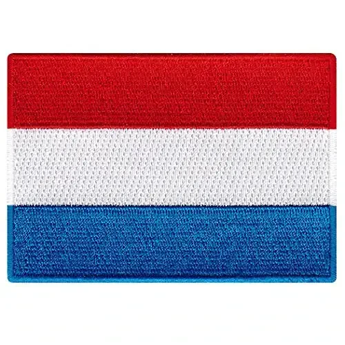 Cypress Collectibles - Luxembourg Flag Patch - Embroidered Appliqué - European Country Iron On Patches - Dimensions: 3.5