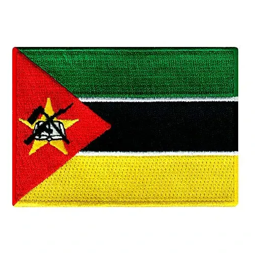 Cypress Collectibles - Mozambique Flag Patch - Premium Embroidered Appliqué - African Country Iron On Patches - Dimensions: 3.5