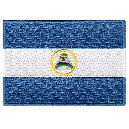Cypress Collectibles - Nicaragua Flag Patch - Premium Embroidered Appliqué - Central American Country Iron On Patches - Dimensions: 3.5