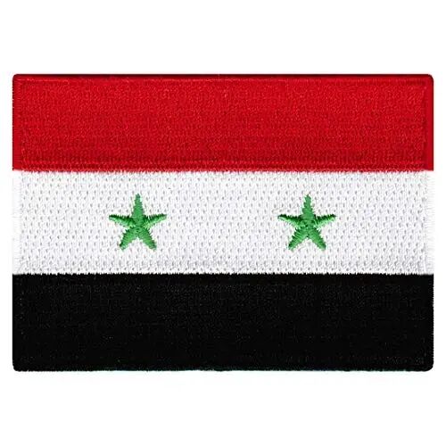 Cypress Collectibles - Syria Flag Patch - Premium Embroidered Appliqué - Middle Eastern Country Iron On Patches - Dimensions: 3.5