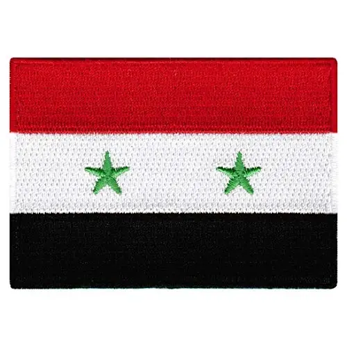 Cypress Collectibles - Syria Flag Patch - Premium Embroidered Appliqué - Middle Eastern Country Iron On Patches - Dimensions: 3.5