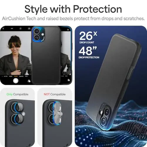 CYRILL iPhone 16 Teri Qopqoni, Vegan Teri Telefon Qopqoni, MagSafe Bilan Mos Muvofiq - 7