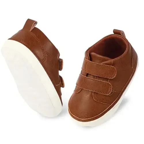 CYXUYJH Baby Shoes Boys Girls First Walking Shoes Infant Non-Slip PU Leather Sneakers Toddler Crib Shoes Newborn Loafers Flats - MODAZONE (1)