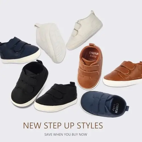 CYXUYJH Baby Infant Dress Shoes Boys Girls First Walking Non-Slip PU Leather Sneakers Toddler Crib Shoes Newborn Loafers Flats - 7
