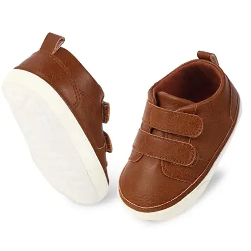 CYXUYJH Baby Infant Dress Shoes Boys Girls First Walking Non-Slip PU Leather Sneakers Toddler Crib Shoes Newborn Loafers Flats - 2