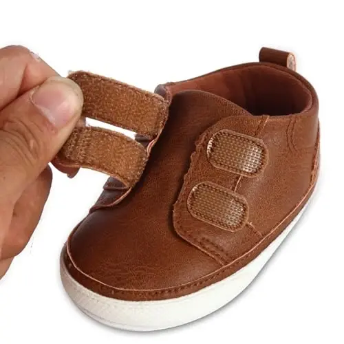 CYXUYJH Baby Infant Dress Shoes Boys Girls First Walking Non-Slip PU Leather Sneakers Toddler Crib Shoes Newborn Loafers Flats - 4
