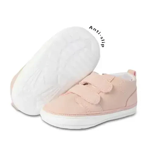 CYXUYJH Chaqaloqlar uchun ko'ylak poyafzallari O'g'il bolalar Qizlar Birinchi qadam Qo'ymaydigan PU charm Krossovkalar Toddler Crib poyafzallari Yangi tug'ilgan chaqaloqlar Loafer Flats - 2