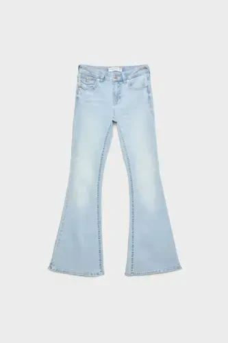 D04 low waist flared jeans-Bleach denim01 - 5