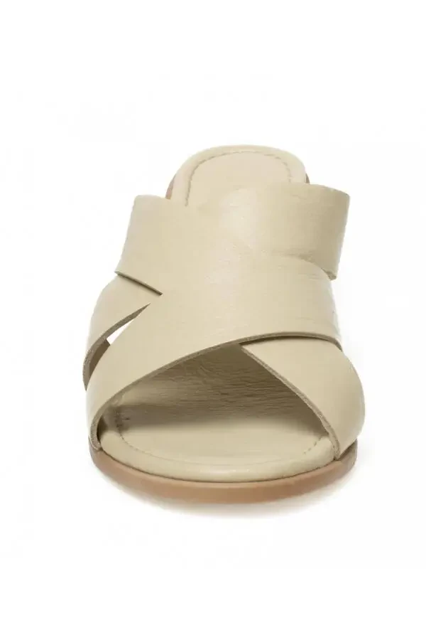 D23yt2115-z Heeled Casual Everyday Beige Women's Slippers - 3