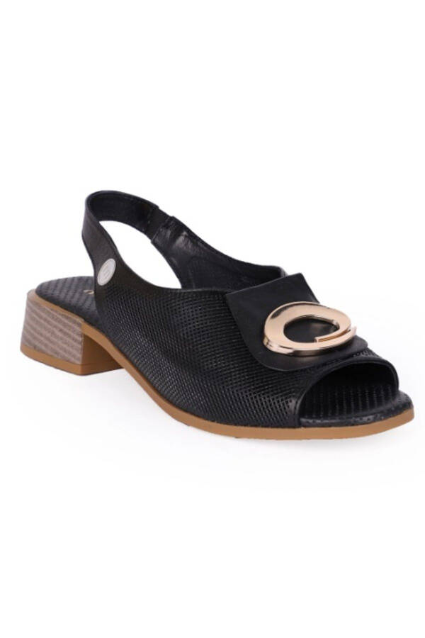 D24YS-1445-B Mammamia Genuine Leather Orthopedic Base Buckle Casual Chic Sandal Shoe - 1