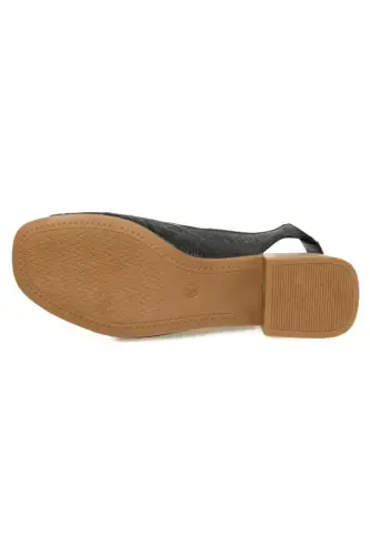 D24ys-1455 Women's Leather Sandal-BLACK PEN - 3