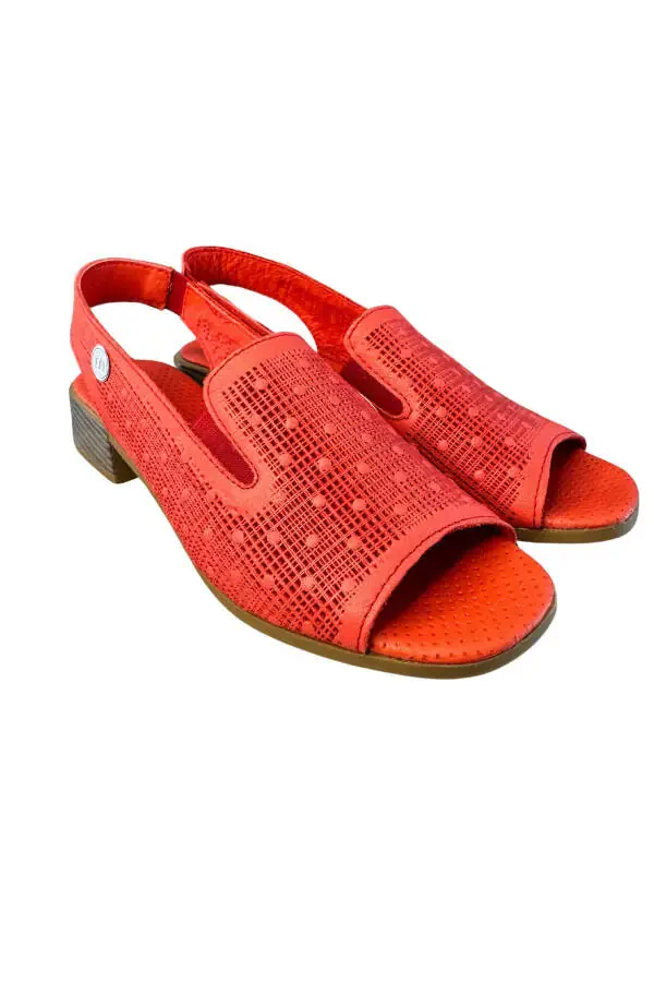 D24Ys-1455 Women's Leather Sandals - 1