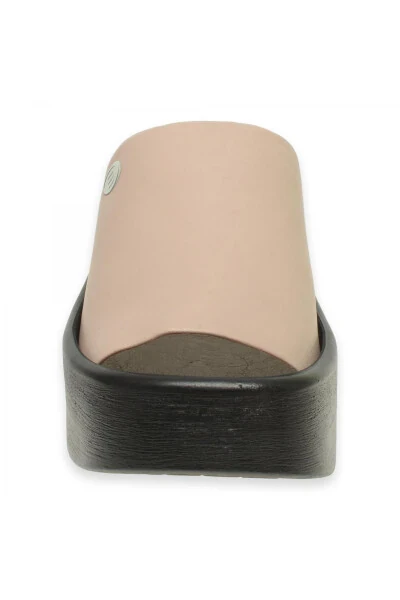 D24Yt-2315Z Padded Heel Casual Cream Women's Slippers - 3