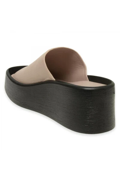 D24Yt-2315Z Padded Heel Casual Cream Women's Slippers - 4