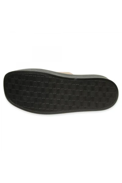 D24Yt-2315Z Padded Heel Casual Cream Women's Slippers - 5