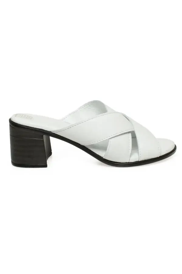 D24Yt-2365Z White Women's Heeled Sandals - 2