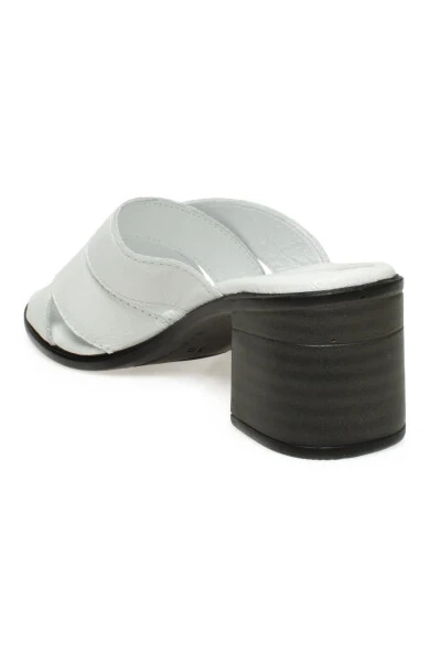 D24Yt-2365Z White Women's Heeled Sandals - 4