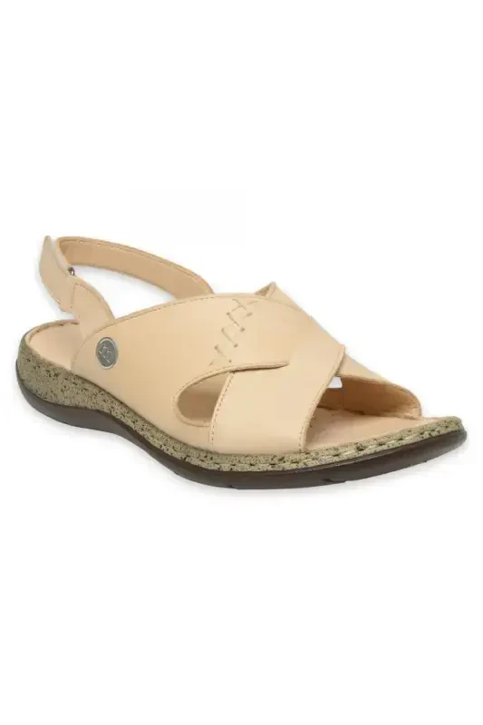 D25Ys-2525Z Daily Beige Women's Sandal-BEIGE PEN - Modazone