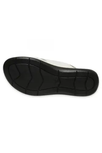 D25Ys-2525Z Günlük Beyaz Kadın Sandalet - BEYAZ PEN - 11