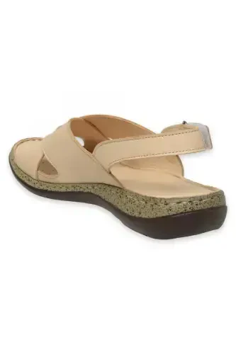 D25Ys-2525Z Kundalik Bej Ayollar Sandali-BEJ PEN - 4