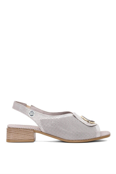 D25YS-2720 Ayollar haqiqiy charm poshnali sandal Vizon - MAMMAMIA