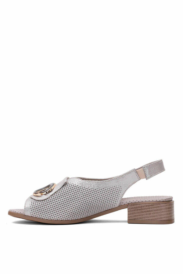 D25YS-2720 Ayollar haqiqiy charm poshnali sandal Vizon - 3