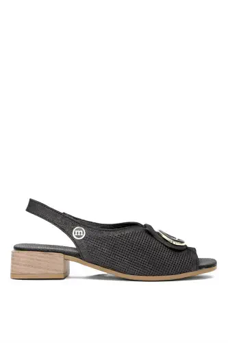 D25YS-2720 Ayollar Haqiqiy Teri Posnali Sandal Platin-Platin - 1