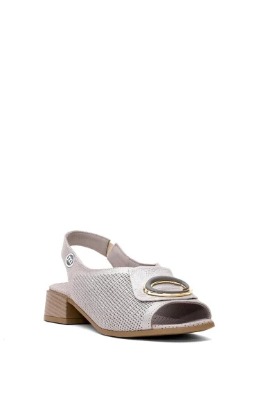 D25YS-2720 Women's Genuine Leather Heeled Sandals Mink - MAMMAMIA (1)