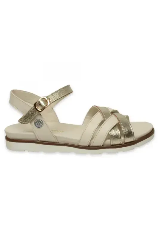 D25Ys-2910 Daily Cream Women's Sandal - BONE PEN/GOLD - 2