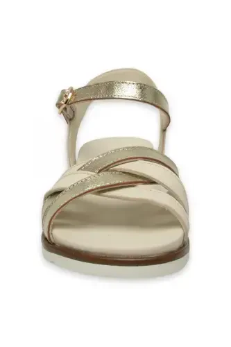 D25Ys-2910 Daily Cream Women's Sandal - BONE PEN/GOLD - 3