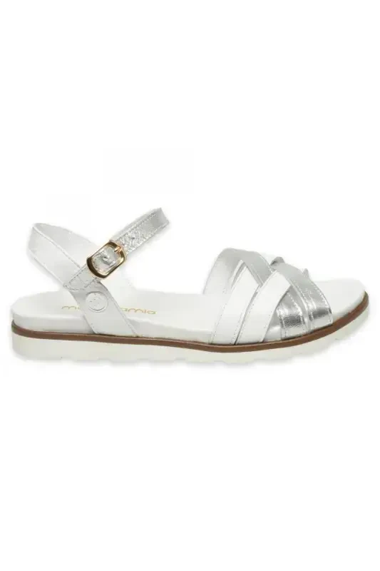 D25Ys-2910 Daily White Women's Sandal-WHITE PEN/LAME - 2