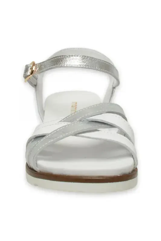 D25Ys-2910 Daily White Women's Sandal-WHITE PEN/LAME - 3