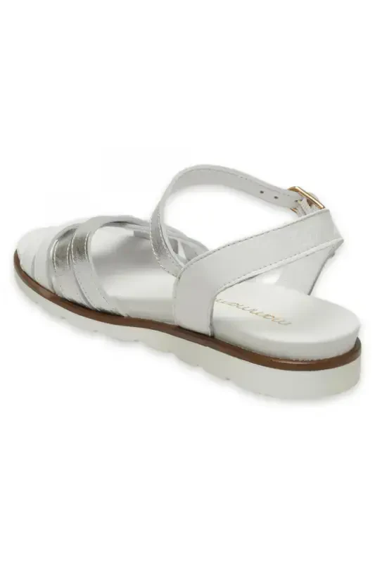 D25Ys-2910 Daily White Women's Sandal-WHITE PEN/LAME - 4