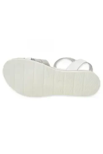D25Ys-2910 Daily White Women's Sandal-WHITE PEN/LAME - 5