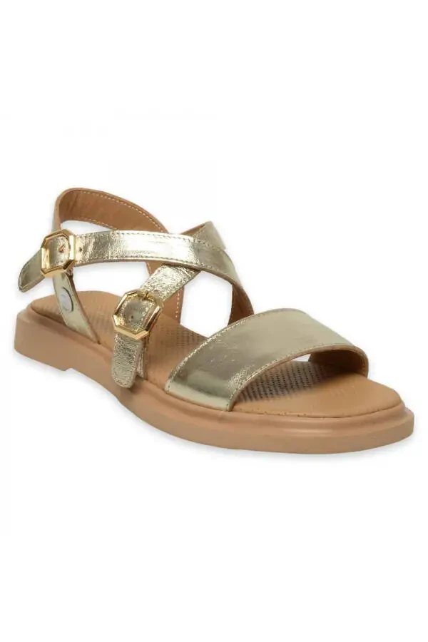 D25Ys-5010Z Women's Daily Gold Sandal - 1