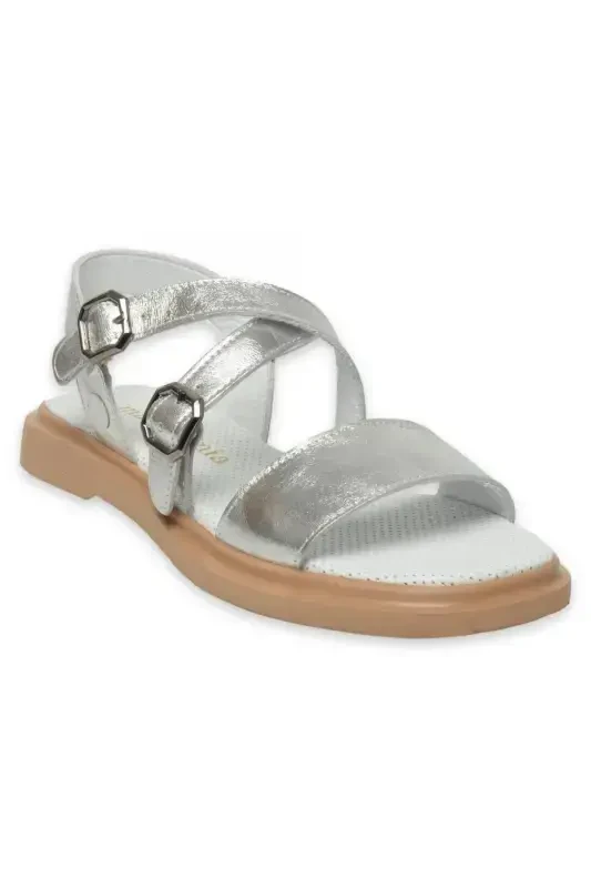 D25Ys-5010Z Women's Silver Daily Sandals-LAME - 1