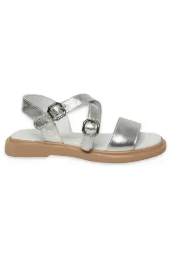 D25Ys-5010Z Women's Silver Daily Sandals-LAME - MAMMAMIA (1)
