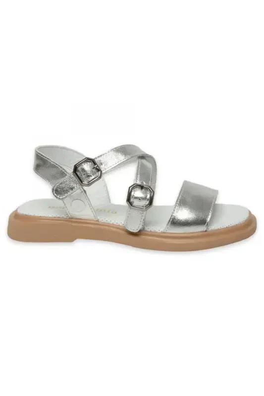 D25Ys-5010Z Women's Silver Daily Sandals-LAME - 2