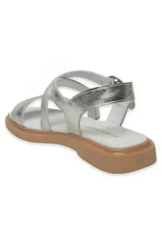 D25Ys-5010Z Women's Silver Daily Sandals-LAME - 4